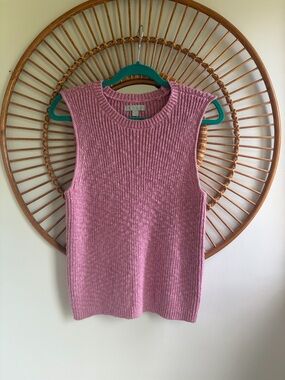 Ryegrass Sleeveless Knit Tank Top - Pink